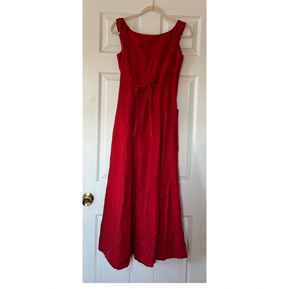 Reformation NWT Louisa Linen Dress in Cherry Red - Picture 4 of 9